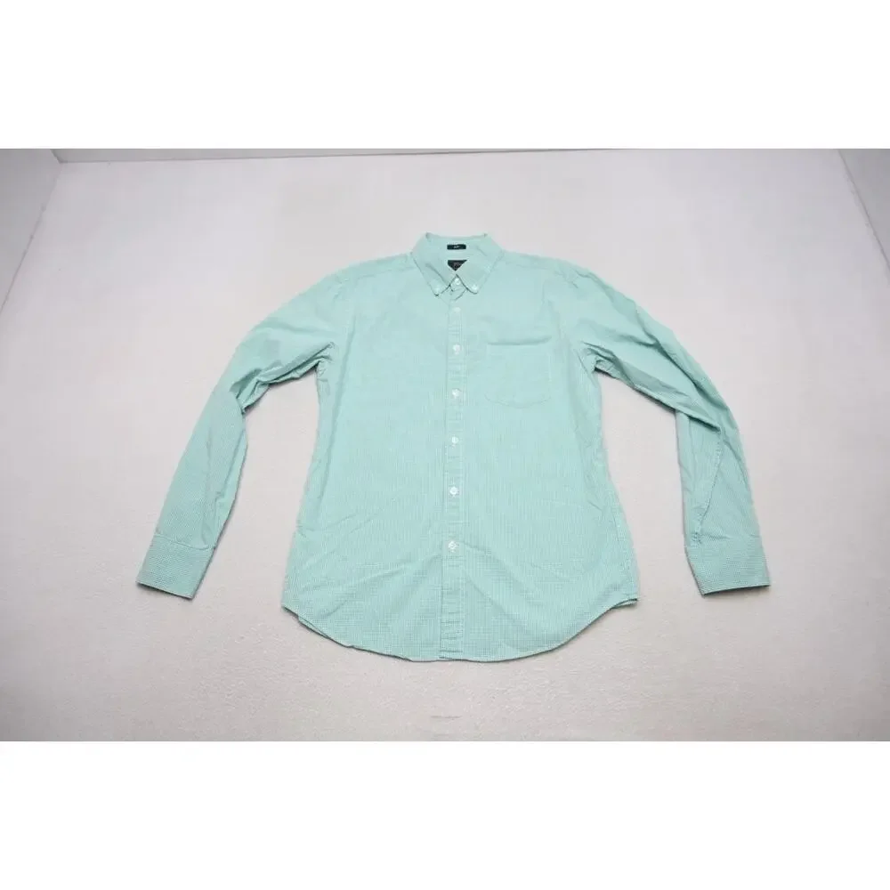 J Crew Slim Fit Flex Button‎ Up Dress Shirt Plaid Long Sleeve Mens Sz Medium
